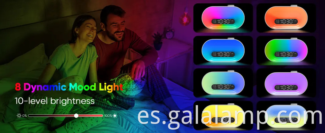 Bluetooth White Noise Sleep Monitor con despertador RGB